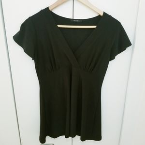 3/$45 | Majora Black V-neck Top Blouse Shortsleeve